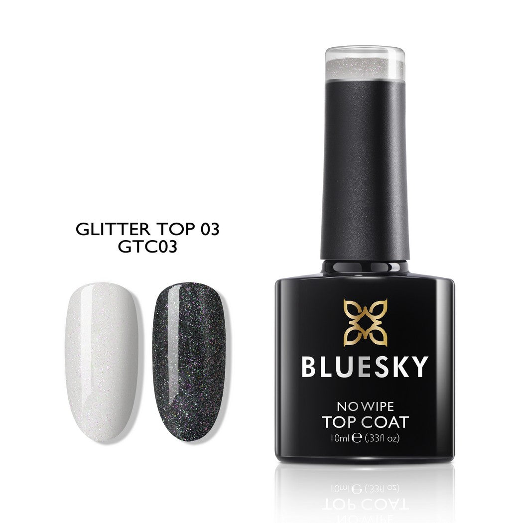 TOP COAT | No Wipe Glitter Top Coat 10ml – BLUESKY